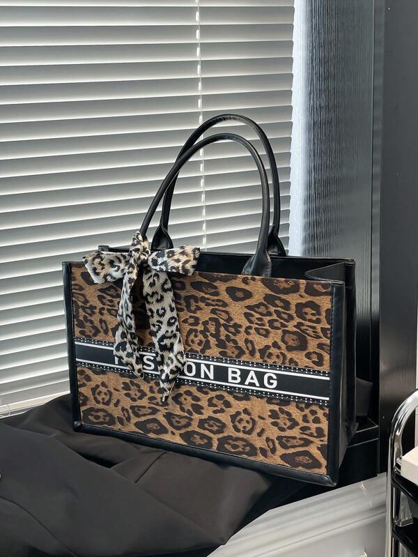 New Leopard Print High-End Fashionable Versatile Women Tote Bag