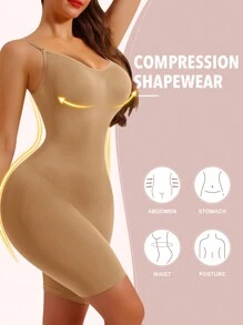 1 件驼色女式修身连体瑜伽连体衣