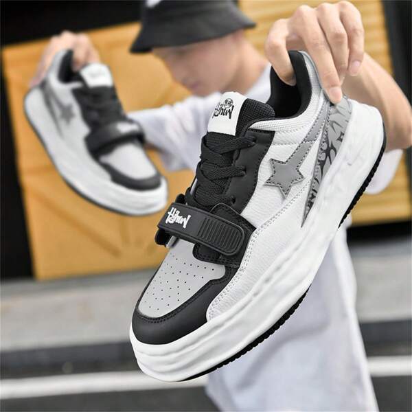 Zapatillas deportivas transpirables y delgadas para hombres, de primavera/otoño, de estilo casual con cordones, calzado juvenil de moda