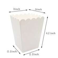 12 Pieces Paper Candy Boxes Popcorn Box Party Supplies Pure Popcorn Boxes Snacks Food Tins Wedding Children's Birthday Supplies