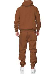 Sweatsuits For Men 2 Piece Sets Men's Tracksuit Set Leisure Suits Sweat Jackets Athletic Jogging Suits Casual Outfits - Cà phê nâu - Xem 4