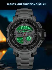 JOEFOX Digital Men Wrist Watch, Analog Quartz Watches For Men, Large Face Dual Display Large Face LED Watch, Watches For Men - one-size - View 5