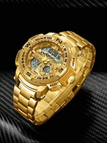 JOEFOX Digital Men Wrist Watch, Analog Quartz Watches For Men, Large Face Dual Display Large Face LED Watch, Watches For Men - one-size - View 2