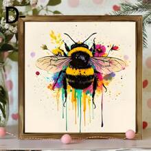 1 st. Rustiek Welkomstbord Met Gele Bloemen En Bijen - Houten Frame, Multifunctionele Seizoensdecoratie, Gemakkelijk Op Te Hangen Huisdecoratie, Lentedecoratie, Paasdecoratie, De Beste Cadeaukeuze Voor Vrienden