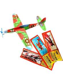 30 aviones armables de unicel juguete planilla lanzados a mano modelos surtidos aire libre regalo fiesta - Multicolor - Ver 2