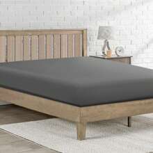 Farfallarossa Bedding Fitted Sheet - Bottom Sheet - Soft Microfiber - Shrinkage And Fade Resistant - Easy Care -1 Fitted Sheet Only - Dark Grey - View 4