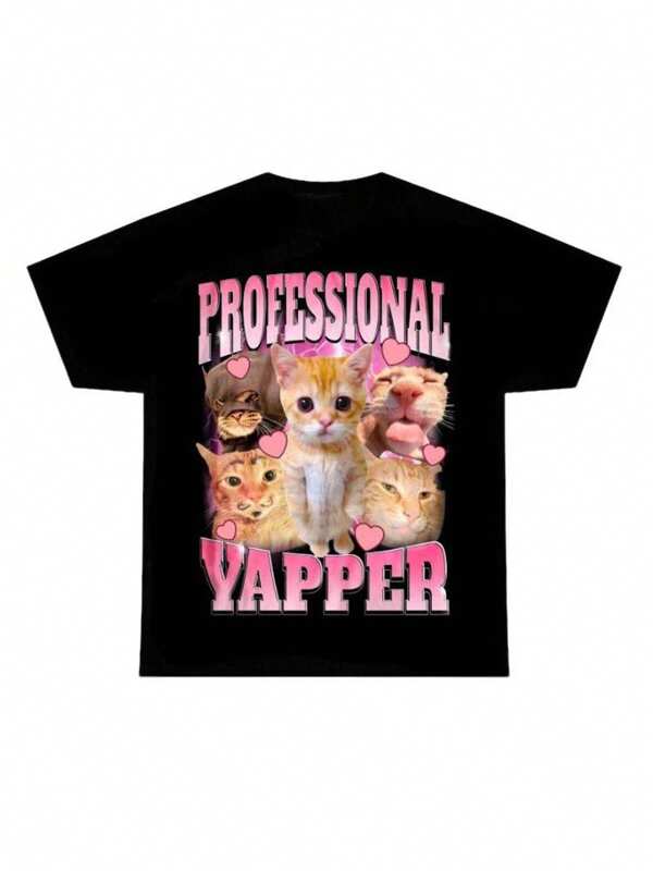 Funny Cat Themed T-Shirt With Cute Graphics, Unique And Fashionable Apparel Suitable For Cat Lovers, Great For Casual Wear Or As A Gift