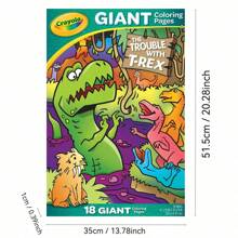 Crayola Princess Jumbo Coloring Pages, 12" X 18.5", Great For Christmas Gift, Suitable For 3-6 Years Old Children - Dinosaur World Coloring Pages - View 3