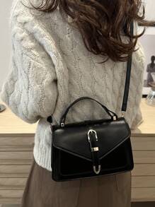 Cinturón con flecha de moda para mujer, Bolso de hombro estilo coreano 2025, Bolso bandolera pequeño y cuadrado de color liso para Instas
