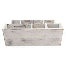 kangten Wood Spice Rack Kitchen Organizer Spice Organizer With 9 Compartments Seasoning Holder Salt Organizer - White - View 11