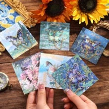 1 pieza Marcador de libro de metal con forma de mariposa y cadena de metal, diseño artesanal tipo pintura al óleo de Van Gogh, regalo único para amantes de los libros, cumpleaños, San Valentín, graduación, Día Mundial del Libro, decoración del hogar