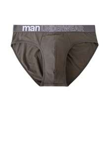 6pcs Men's Fashion Elastic 'MEN' Print Briefs, Comfortable Sportswear Underwear, Plus Size Available