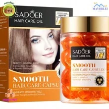 CÁPSULAS SADOER PARA EL TRATAMIENTO Y BRILLO DEL CABELLO 30 UDS,Cápsulas de aceite de suero de tratamiento capilar, acondicionador de cabello cápsulas de suero para cabello encrespado y seco Jojoba y aceite de argán cápsula de suero para el cabello, - Multicolor - Ver 4