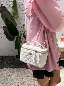 新款简约单肩斜挎包 - 白色 - 查看 5