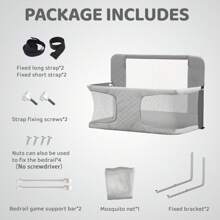 Ubravoo Baby Co-Sleeper Bed-In-Bed , 3-In-1 Folding Bed With Breathable And Visible Mesh Window, Washable Elastic Fabric Cover - Grey - View 6