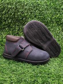 Zapatos Casuales de Piel para Niños con plantilla especial primeros pasos de talla mediana - Azul Marino - Ver 1