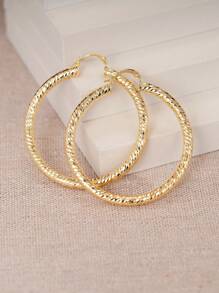 1 Pair Luxury Hoop Earrings For Women For Party Engagement Anniversary Jewelry Valentine's Day Gift