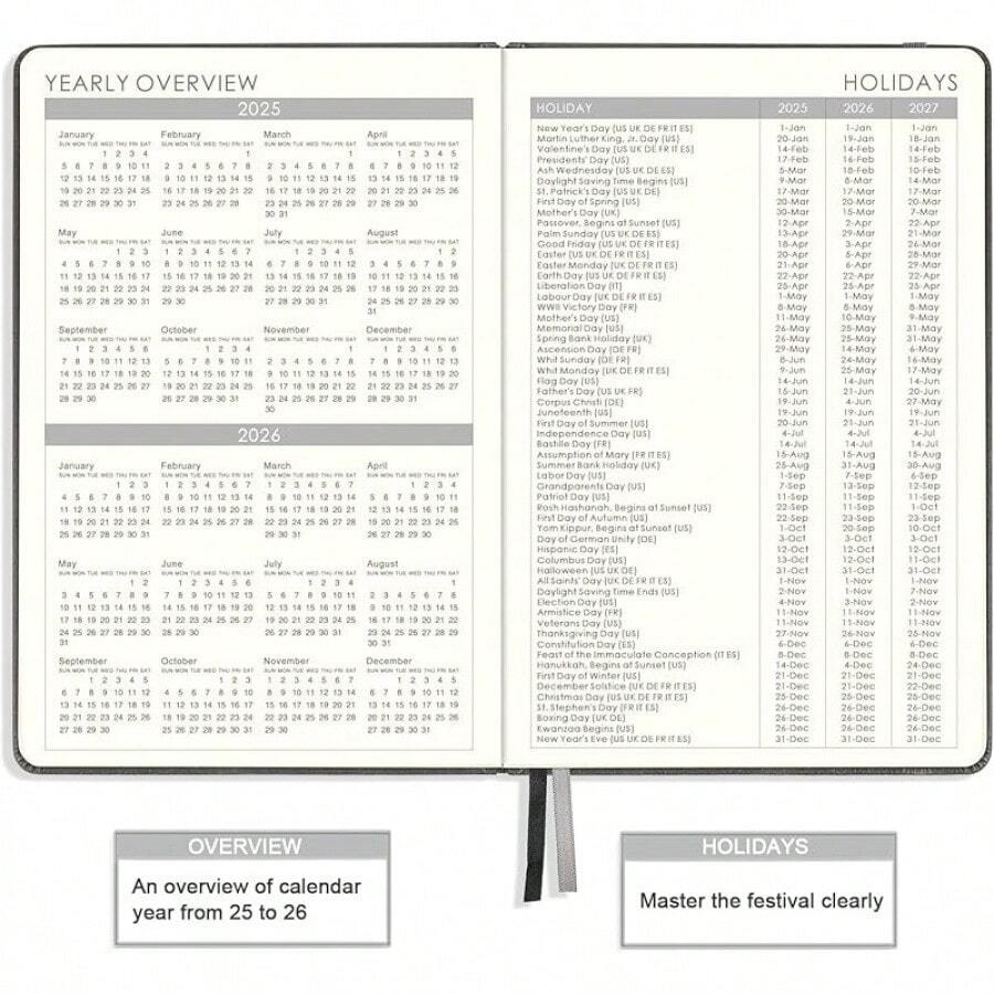 2025 Planner Weekly & Monthly Planner 2025 With Calendar Stickers