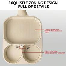 三层不粘铝制平底煎锅，多功能早餐煎锅，适合烹饪鸡蛋、牛排、烤面包、燃气灶