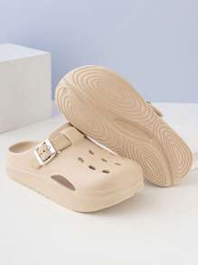 Sandali senza lacci traforati da donna, ciabatte estive antiscivolo per uso interno/esterno con sensazione soffice, nuovi stile 2026, infradito da spiaggia - Cachi - Visualizzare 6