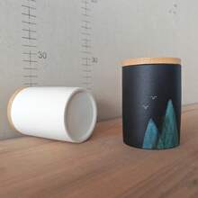 وعاء خزفي محمول صغير السعة لتخزين أوراق الشاي 160مل، وعاء تخزين أوراق الشاي، حاوية محكمة الإغلاق للفول القهوة