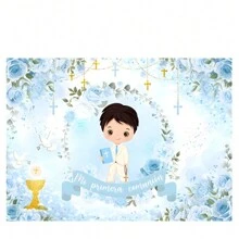 定制姓名洗礼背景横幅，适用于洗礼派对、首次洗礼、祝福上帝派对、家庭聚会等场合，可用作装饰横幅、人像摄影背景道具。乙烯基材质，可个性化定制，装饰性强，可重复使用，多功能，时尚精致，高品质，色彩丰富，卡通风格，可爱，可定制，个性化，独特，是送给他的理想礼物，也是送给她的理想礼物，适合送给男朋友、女朋友、爸爸、妈妈、家人、朋友、儿子、女儿、学生、上班族、办公室、茶室、学校、家庭等场合。 - 彩色 - 查看 14