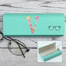 硬壳眼镜盒男女眼镜盒 PU 皮革便携式防挤压太阳镜收纳盒折叠眼镜袋