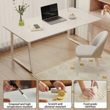 Computer Desk Modern Simple Style Desk For Home Office, 47.2 Inch Small Writing Table Study Corner Work Desk For Bedroom - 白色 - 查看 7