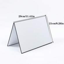 1 pieza Tablero reflector plegable grueso, telón de fondo fotográfico plegable con bordes negro y blanco, apto para fotografía de productos, fotografía de fiestas y fotografía al aire libre