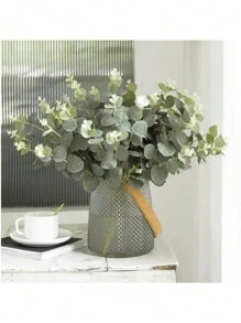 用于婚礼和婚礼仪式的人造假花、仿真绿植、桉树叶、DIY 花束和花瓶装饰。 - 綠色 - 查看 7