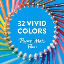 Paper Mate Flair Pens 12pk - Assorted Colors, Medium Tip, For Note-Taking/Art - 144 Count - View 9