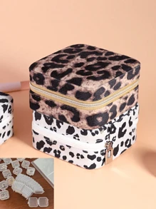 1 Buah Kotak Perhiasan Motif Leopard Hadiah Hari Ibu Kotak Penyimpanan Perhiasan Genggam Portabel untuk Anting dan Cincin Kotak Kalung Kecil yang Indah Kotak Perhiasan Beludru Retro Kotak Kemasan Perhiasan Gaya Kotak Penyimpanan Praktis untuk Perjalanan Kotak Perhiasan Kalung dan Anting Kotak Penyimpanan Perhiasan Kotak Perhiasan Portabel Sederhana Kotak Penyimpanan Perhiasan untuk Anting, Kalung, dan Cincin Kotak Perhiasan Kembali ke Sekolah - MultiWarna - View 4