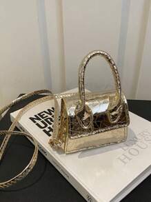 1pc Fashion, Elegant, Minimalist, Retro, Casual PU Leather Shoulder Crossbody Bag, Magnetic Closure, Adjustable Strap, Suitable For Girls Shopping, Cute & Versatile Square Handbag - Solid Color Pu Handbag - View 5