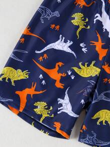 全新儿童卡通恐龙印花长袖两件套男童泳衣 - 彩色 - 查看 5