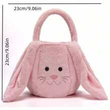 EYSENC Stuffed Bunny Bag Easter Bag, Tote Bag Bunny Bag, Easter Basket Flannel Tote Bag, Can Be Diy, Easter Tote Bag, Suitable For Easter Decoration Candy Gift, Multifunctional Easter Gift Bag, For Easter, For Birthday Gift