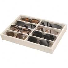 Samtbrille Organizer - Mehrzweck Aufbewahrungsablage für Brillen, Schmuck (Ringe, Ketten, Armbänder, Uhren) für Männer und Frauen