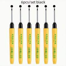 3 piezas Marcador permanente de 33mm, recargable, apto para obras de construcción, carpintería, marcado de vidrio, a prueba de agua, a prueba de manchas, Navidad, colores y estilos aleatorios (negro por defecto)