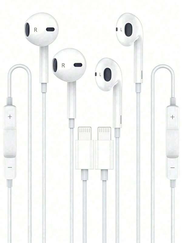 1-2 pièces d'écouteurs filaires avec microphone et contrôle du volume compatibles avec la série 14, son stéréo Hi-Fi de haute qualité pour la musique, les sports et le jeu, convenant aux 14 Pro Max/14 Pro/14 Plus/14/13/12/11, iPads