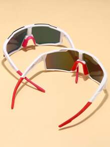 2pcs Y2K Style Plastic Sports Cycling Wrap-Around Fashion Glasses For Women, Suitable For Daily Wear, Photography, Shopping, Cycling, Skiing And Other Occasions For Summer Beach Vacation,Outdoor,Travel
