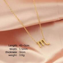 1 件时尚 12 星座 O 形不锈钢项链，适合女士，生日礼物