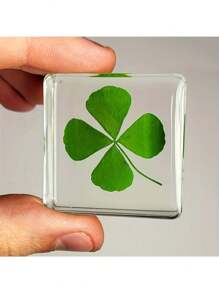 1 pieza Trébol de cuatro hojas de vidrio transparente, Eres mi amuleto de la suerte, Colgante de trébol de cuatro hojas, Regalo de fiestas, Regalo de cumpleaños, Cumpleaños único, Regalo de boda, Vuelta al colegio, Halloween, Regalo de Navidad, Extrañándote Tesoro - Verde - Ver 1