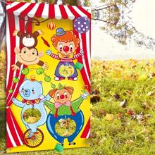Large Carnival Throwing Game Banner - Vibrant Circus Themed Party Decorations, Polyester For Multiple Uses For All Celebrations, Carnival Themed Party Decorations