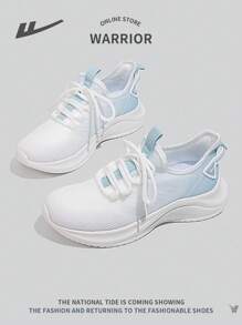 WARRIOR 1 Pair Women Lace Up Sneakers, Mesh Breathable Non-Slip Casual Lightweight Sport Shoes For Outdoor Workout Running