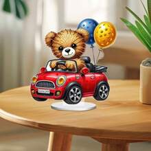 DIY Diamentowe Malowanie Akrylowe Dekoracje Pulpitu - Samochód Balon Miś