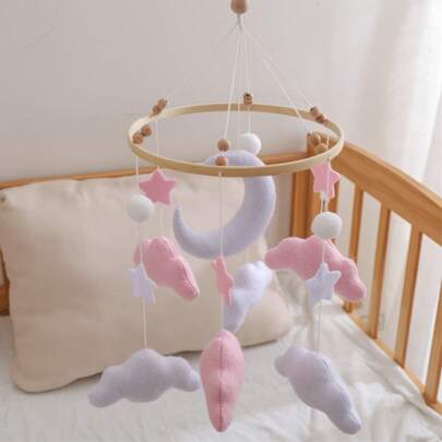 婴儿房用毛毡动物悬挂装饰 - 男婴和女婴用摇铃玩具 - 动物房悬挂装饰，适合婴儿玩耍和发育，增强婴儿的认知能力，圣诞节/生日礼物，新生儿纪念礼物，玩具，复活节，婴儿玩具，缝制物品，房间装饰，复活节篮子填充物