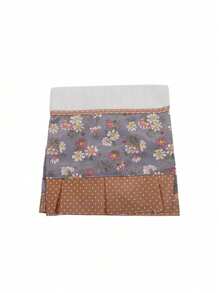 Tablier de cuisine à mi-corps antissalissures avec motif floral, vêtement de travail pour la taille pendant la cuisine