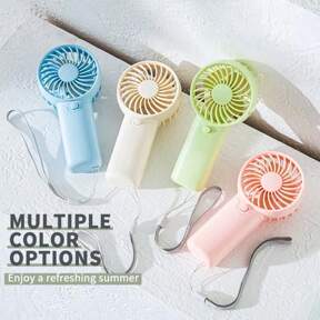 1pc Mini Fan With One Wind Speed And Hanging Rope - Party Gift (Batteries Not Included, Need To Be Purchased Separately) For Summer And For Outdoor,Sport,Travel,Kitchen,Bedroom,School,Office