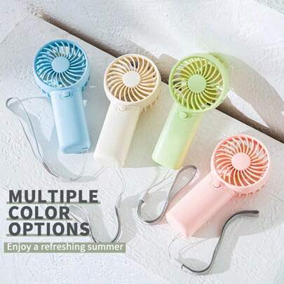 1pc Mini Fan With One Wind Speed And Hanging Rope - Party Gift (Batteries Not Included, Need To Be Purchased Separately) For Summer And For Outdoor,Sport,Travel,Kitchen,Bedroom,School,Office