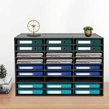 YUNRUX 27 Compartments Letter Tray Document Tray File Folder Paper Tray Desk Cabinet Literature Organizer