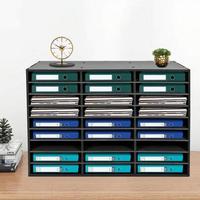 YUNRUX 27 Compartments Letter Tray Document Tray File Folder Paper Tray Desk Cabinet Literature Organizer